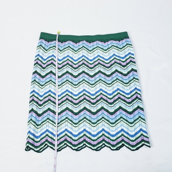 NWOT Torn by Ronnie Kobo Chevron Knit Skirt Retro - Picture 3 of 7